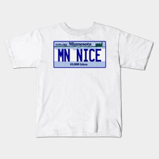 Minnesota Nice License Plate Kids T-Shirt